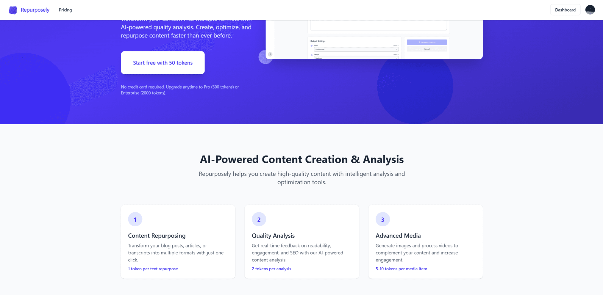 Repurposely - AI Content Creation Platform