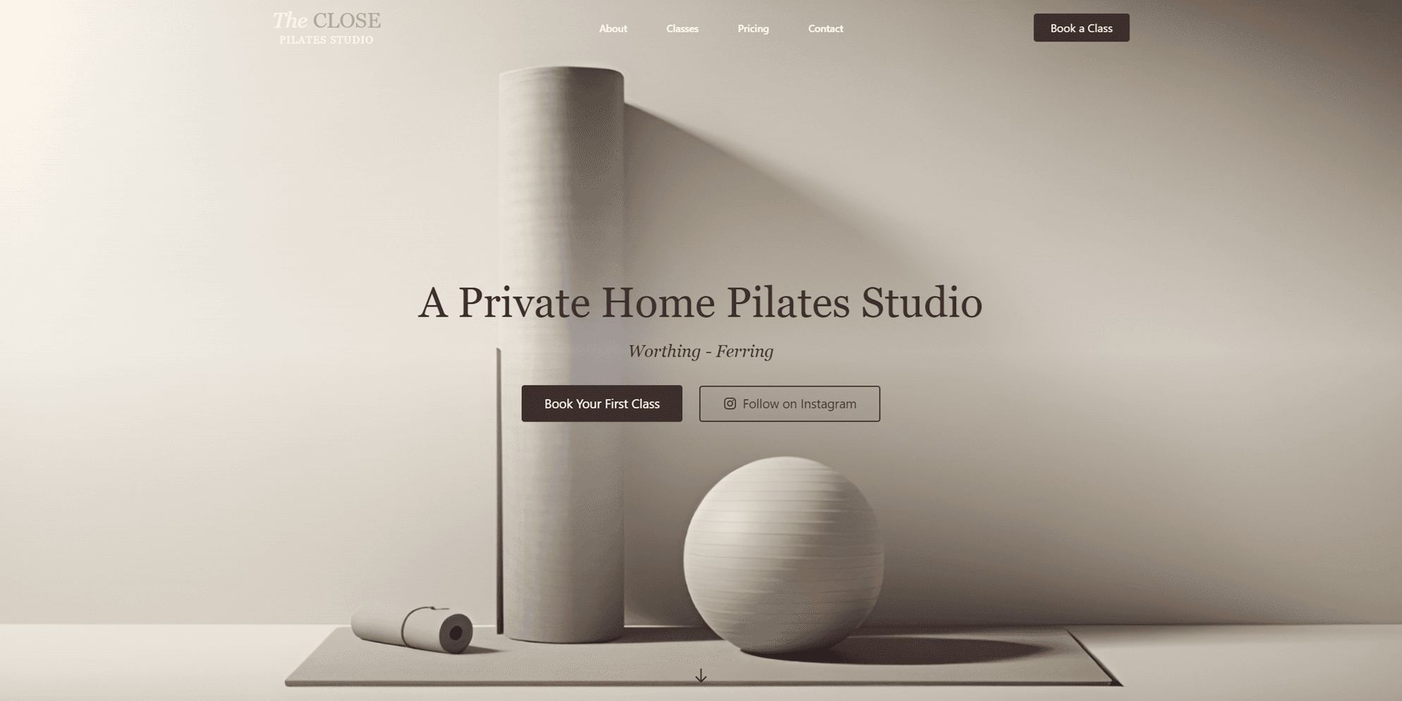 Pilates Studio Showcase Website